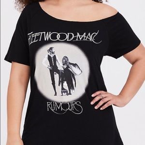 Plus size off shoulder tee